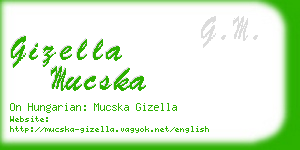 gizella mucska business card